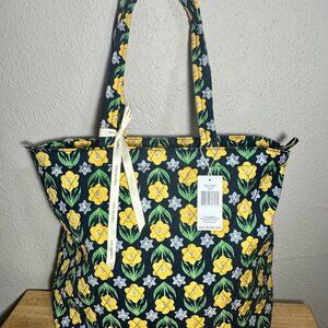 Vera Bradley Original Zip Tote in Daffodils NWT